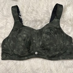 Livi 44G Sports Bra Green Max Support Underwire Back Closure Lane Bryant
