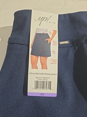 UP! Women’s Pull-On Wrap Skort With Tummy Control Navy Size-XS
