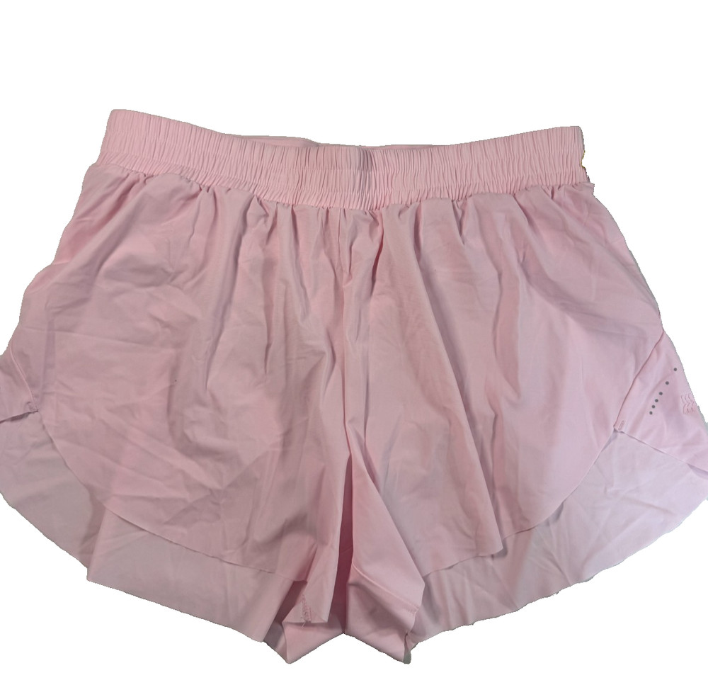 All in Motion Women’s Active Light Woven Mid Rise Run Shorts 3″ Light Pink Small