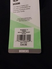 Prince Women’s Tennis Match Skirt S-XL Black Moisture Wicking WPT17200
