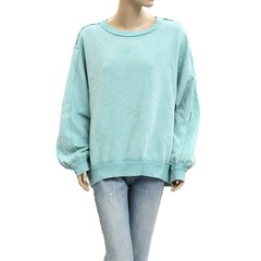 Free People We The Free Thermal Striped Printed Pullover Top Oversized L 282830
