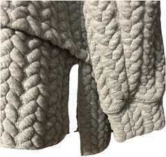 Vanderbilt University Quilted Sweatshirt Women Medium Sleeve Buttons Gray Preppy