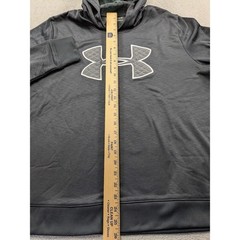 Under Armour Womens ColdGear Hoodie Gray Quilted Logo Pullover XL 1317891-001