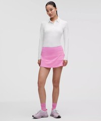 SHIPS TODAY LULULEMON Pace Rival Mid-Rise Skirt Long Sweet Sorbet NWT USPS