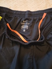 Nike Dri-Fit Black Running Shorts with Multicolor Trim Size S