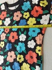 LuLaRoe M Black/Multicolor Floral HANNAH Crew Neck Oversized Sweatshirt#L146