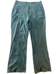 Athleta Cosmic Kick Flare Pants Olive Green High Waist Womens Size 12T Tall