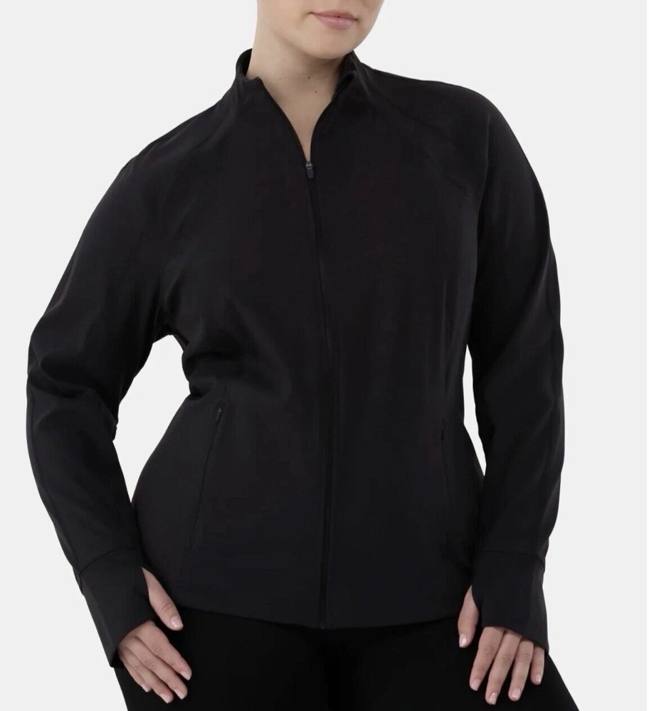 Avia Women’s Soft Sculpt Nylon Core Zip-Up Active Jacket, Size: XS (0-2)