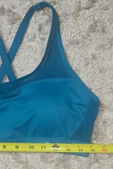 Brooks XL Blue Cross-Back Sports Bra with Adjustable Closure – High Support