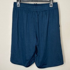 Womens Heather Navy Blue Athletic Lounge Stretch Shorts L Sporty Basketball Gym