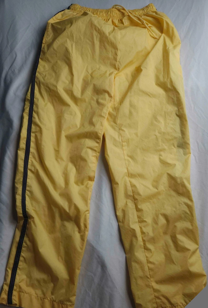 Vtg 90s Studio Works Track Pants Womens S Yellow Black Lined Windbreaker Boho