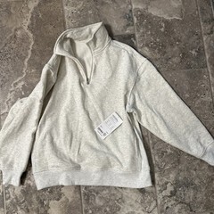 athleta forever fleece 1/4 zip sweatshirt xs
