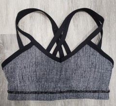 Lululemon Water Bound Bra Burlap Texture Black Dune Paddle Size 4 Yoga Swim Run