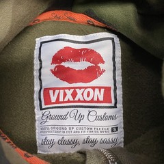Vixxon Dixxon Hoodie Womens Small Camo Zip Up Sweatshirt Ground Up Customs