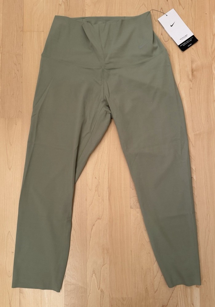 Nike Zenvy Green Cropped Leggings Gentle Support High Rise Crop SMALL Yoga $100