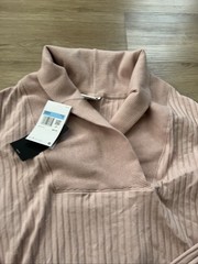 Nike Yoga Luxe Ribbed Training Top Loose Fit Women Pink Size Medium DD5828-601