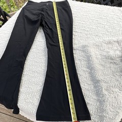 lululemon Align Ribbed Mini-Flare Pull-On Pants Pockets Black 14 32″