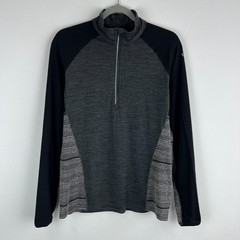 Icebreaker Merino GT Women’s Comet Long Sleeve Half Zip Gray Layer Top Size L