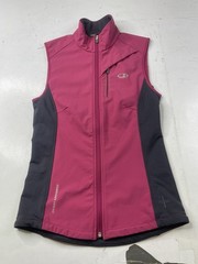 Icebreaker Merino GT Vest Womens XS Pink Softshell Full Zip Hiking Running