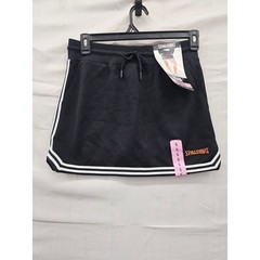 Spalding Womens Tech Fleece Skort Black Polyester Blend Athletic Size Small
