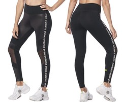 Zumba ZW High Waisted Panel Ankle Leggings ~ XS & S ~ Bold Black ~ Free Ship!