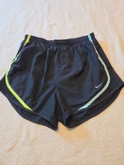 Nike Dri-Fit Black Running Shorts with Multicolor Trim Size S