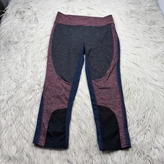 Free People Movement Women’s M Dylan Legging Pink Gray Blue Mesh Cropped