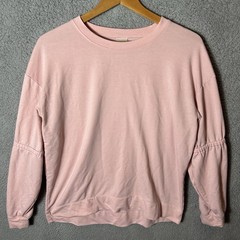 Avia Balloon Sleeve Crew Neck Sweatshirt Women’s L Pink Pullover