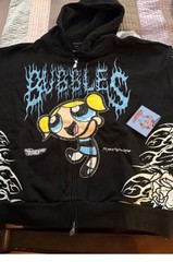Civil regime Powerpuff Girls Bubbles Hoodie Black Graphic Print