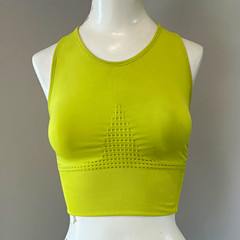 Sweaty Betty London Seamless Racerback Sports Bra Medium Support Yellow Size M