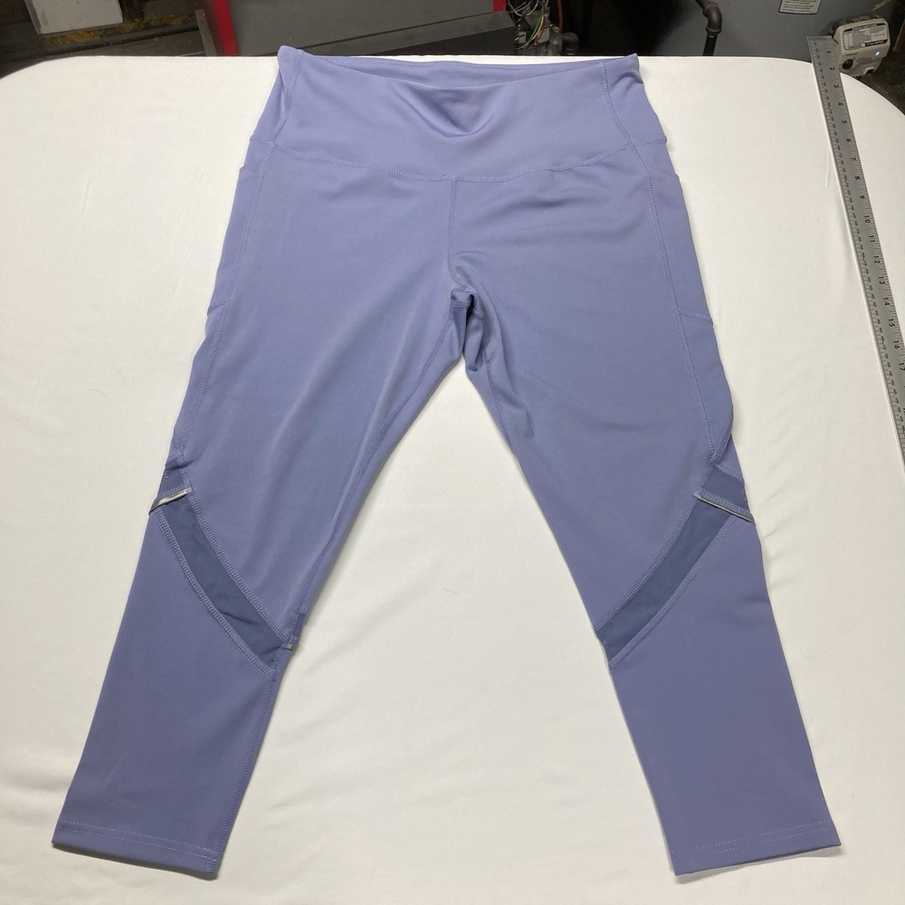 BSP Athletic Leggings 2X Lavender NWOT Media Pocket 4-way Stretch Moisture Wick