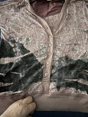Free People hoodie top nature theme