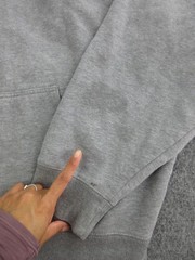 Brandy Melville Hoodie Womens One Size Gray Full Zip Fleece Sweatshirt Pockets