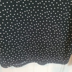 Tommy Bahama Women XL Polka Dot Long Sleeve Casual Top Black White Thumbhole