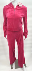 Juicy Couture Vixen Pink Velour Track Suit Set NWT $199 Women’s Size Small