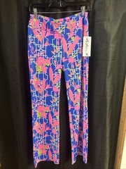 Lulu B Small Ankle Pants Upf50 NWT Pink Blue White