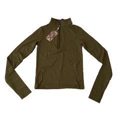 Balance Athletica Jacket Womens Size M Green Long Sleeve 1/2 Zip Stretch