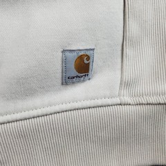 Carhartt Sweatshirt Womens M 8-10 White Relaxed Fit Crew Pullover Fleece 104410