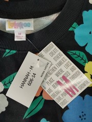 LuLaRoe M Black/Multicolor Floral HANNAH Crew Neck Oversized Sweatshirt#L146