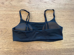 PINK Victoria’s Secret Pure Black Logo X-LARGE Relay Square Neck Sport Bra VS