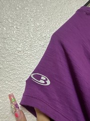 Icebreaker GT Women’s Purple Merino Wool Top T-Shirt Sz L