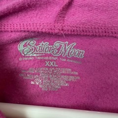 Sailor Moon Zip Hoodie Womens XXL Pink Pretty Guardian Anime Graphic Sweatshirt