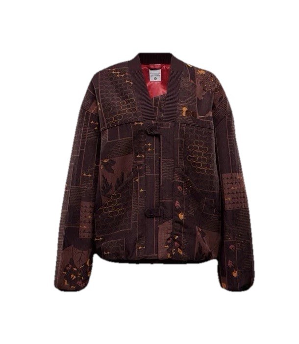 XL -Nike Women’s Naomi Osaka Jacquard Oversized Button Jacket, Burgundy FV7795.