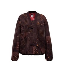 XL -Nike Women’s Naomi Osaka Jacquard Oversized Button Jacket, Burgundy FV7795.