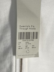 Sweaty Betty London Full Zip Hoodie Women’s Medium Lily White NWT MSRP 88.00