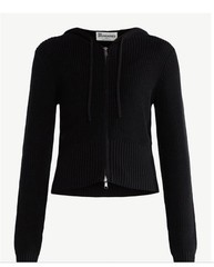 No Boundaries Women’s Two Way Zip Up Hoodie Sweater Black XS (0-2)