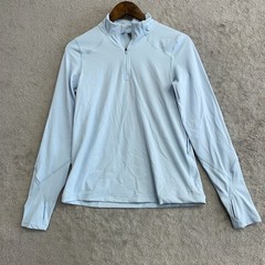 Mondetta Women’s S Light Blue 1/4 Zip Pullover Long Sleeve Athletic Top