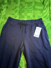 Athleta Forever Fleece Jogger Color Blue Sweatpants Size Large 479