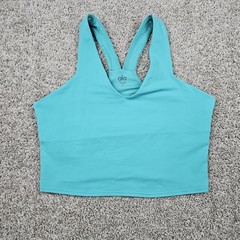 Alo Yoga Airbrush Real Bra Tank Womens XL Ocean Teal