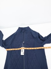 NWT johnnie-O Jacket Women XS Hannah Performance Mixed Media Zip Up Navy Golf